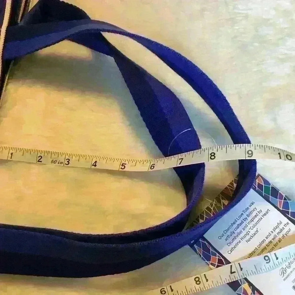 Giant Brighton Tote Shopper’s Canvas Bag Love Themed Hearts Gift New NWT - Picture 11 of 15